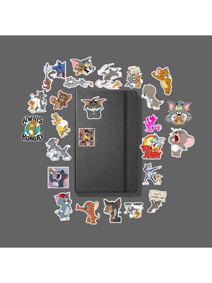 Sticker Tom ve Jerry Sticker Paketi/bullet Journal Defter Çıkartma Ajanda Laptop Etiket