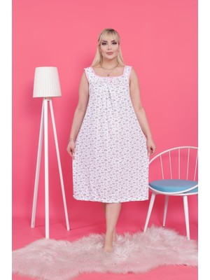 Zbteks Pamuklu Çok Bol Kesim Geniş Kalıp Askılı Anne Gecelik