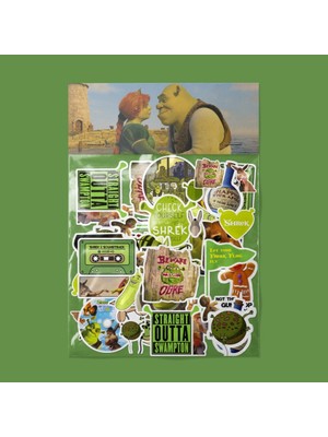 Sticker Shrek Sticker Paketi/ Bullet Journal Defter Çıkartma Ajanda Laptop Etiket