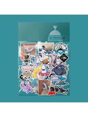 Sticker Shark, Köpekbalığı Sticker Paketi/ Bullet Journal Defter Çıkartma Ajanda Laptop Etiket