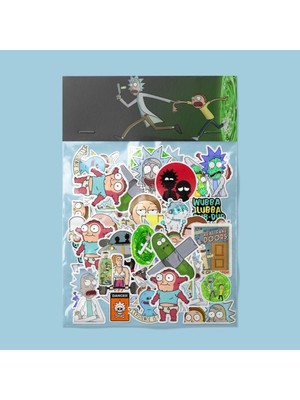 Sticker Rick And Morty Sticker Paketi/bullet Journal Defter Çıkartma Ajanda Laptop Etiket