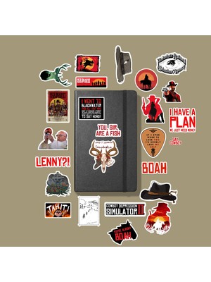 Sticker Rdr Red Dead Redemption Sticker Paketi/ Bullet Journal Defter Çıkartma Ajanda Laptop Etiket