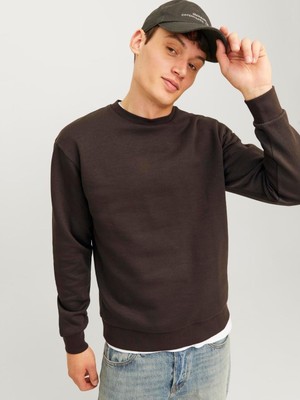 Jack & Jones Jjebradley Sweat Crew Noos Kahverengi 12249341