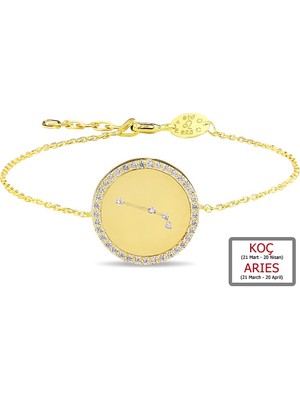 Kuyumcudükkanı Kuyumcudukkanı Zirkontaşlı"koç Burcu"bileklik