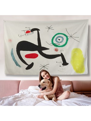 Harita Sepeti Joan Miro - Tosca Şarkısını Söyleyen Geyik Duvar ÖRTÜSÜ-7089