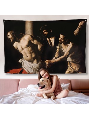 Harita Sepeti Caravaggio - Sütündaki Isa Duvar Örtüsü - Christ At The COLUMN-7062