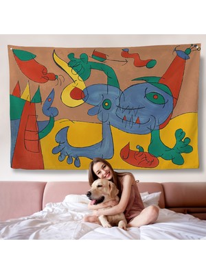 Harita Sepeti Joan Miro Soyut Sanat Duvar ÖRTÜSÜ-7068