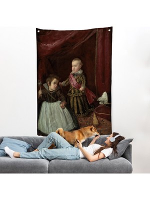 Harita Sepeti Diego Velázquez - Prens Balthasar Charles Cüceyle Birlikte Duvar ÖRTÜSÜ-7282