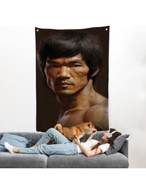 Harita Sepeti Bruce Lee Duvar ÖRTÜSÜ-7749