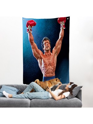 Harita Sepeti Sylvester Stallone Rocky Duvar ÖRTÜSÜ-7782
