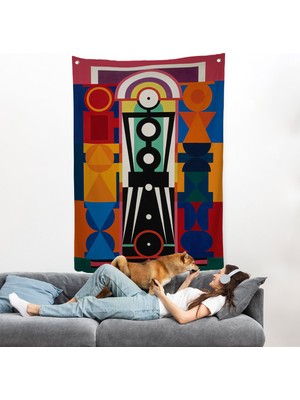 Harita Sepeti Auguste Herbin - Kompozisyon Duvar ÖRTÜSÜ-8093