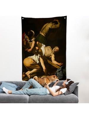 Harita Sepeti Caravaggio - Aziz Petrus'un Çarmıha Gerilmesi Duvar Örtüsü - Crucifixion Of Saint PETER-8106