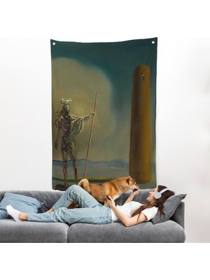 Harita Sepeti Salvador Dali - Kuledeki Şövalye Duvar Örtüsü - Le Cavalier A La TOUR-7399