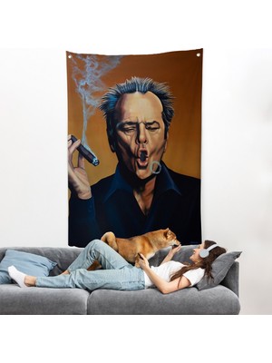Harita Sepeti Puro Içen Jack Nicholson Duvar ÖRTÜSÜ-7935