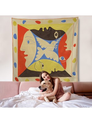 Harita Sepeti Pablo Picasso, Dörtlü Yüzler Duvar ÖRTÜSÜ-8348