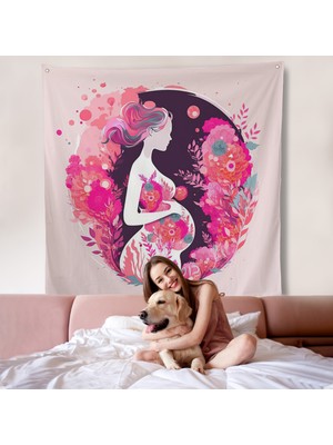 Harita Sepeti Hamile Anne Duvar Örtüsü - Doktor HEDIYESI-8351