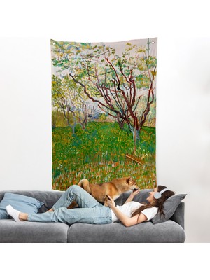 Harita Sepeti Vincent Van Gogh - Meyve Çiçekleri Duvar ÖRTÜSÜ-7450