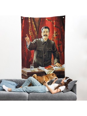 Harita Sepeti Joseph Stalin Rusya ve Sovyetler Birliği Sscb Duvar ÖRTÜSÜ-7697