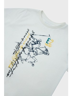 Beverly Hills Polo Club  Erkek Çocuk Beyaz T-Shirt 23SS2BHB507