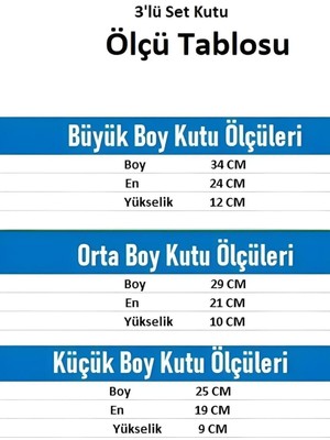 Sky Up Siyah Kutu Seti Damat Gelin Nişan Bohçası 3lü Büyük Boy