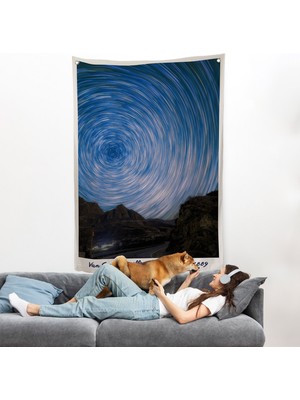 Harita Sepeti Vincent Van Gogh - Parlak Yıldızlı Gökyüzü Duvar Örtüsü - Brillant Starry SKY-8049