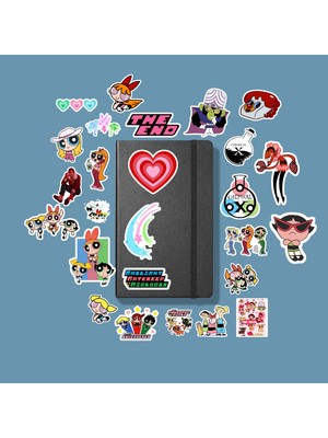 Sticker Powerpuff Girls Sticker Paketi / Bullet Journal Defter Çıkartma Ajanda Laptop Etiket