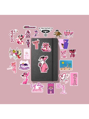 Sticker Pembe Panter, Pink Panther Sticker Paketi / Bullet Journal Defter Çıkartma Ajanda Laptop Etiket