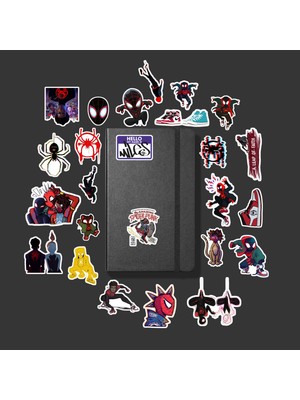 Sticker Miles Morales Spider-Man Sticker Paketi / Bullet Journal Defter Çıkartma Ajanda Laptop Etiket