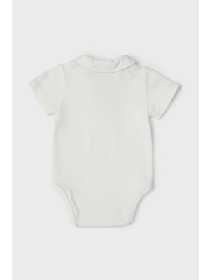 Layette Erkek Bebek Beyaz Body