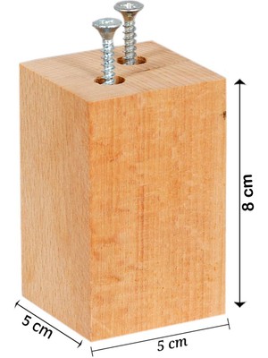 X-Perk Koltuk Masa Sandalye Kanepe  Sehpa Ünite Ağaç  Ayak Yükseltici Takoz Boy 8 cm En 5x5 cm