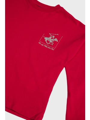 Beverly Hills Polo Club  Kız Çocuk Bordo T-Shirt 23FW0BHG517