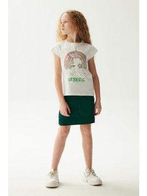 Bg Store Kız Çocuk Beyaz T-Shirt
