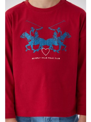 Beverly Hills Polo Club  Kız Çocuk Kırmızı T-Shirt