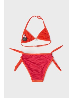 Tyess Bg Store Kız Çocuk Kırmızı Bikini