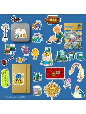 Sticker Adventure Time Sticker Paketi / Bullet Journal Defter Çıkartma Ajanda Laptop Etiket