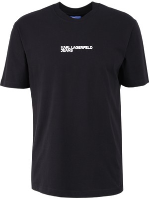 Karl Lagerfeld Siyah Erkek T-Shirt 241D1702_KLJ Regular Karl Sslv Tee