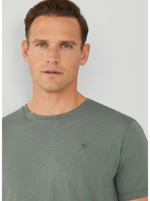 Hackett Bisiklet Yaka Haki Erkek T-Shirt HM500796