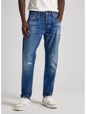 Pepe Jeans Normal Bel Tapered Fit Erkek Denim Pantolon PM207392RG9-000 Tapered Jeans