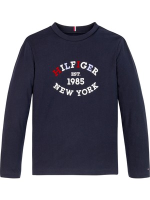 Tommy Hilfiger Baskılı Lacivert Erkek Çocuk T-Shirt KB0KB08659DW5