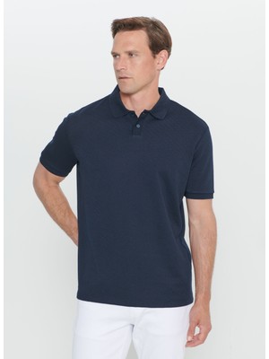 Altınyıldız Classics Düz Lacivert Erkek Polo T-Shirt 4A4824200083