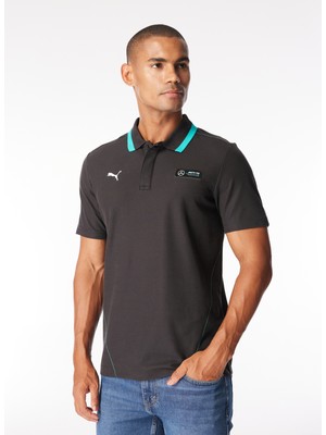 Puma Düz Siyah Erkek Polo T-Shirt 62115301 Mapf1 Pique Polo