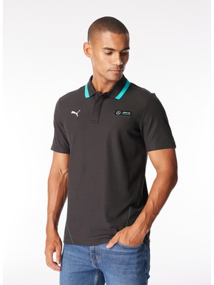 Puma Düz Siyah Erkek Polo T-Shirt 62115301 Mapf1 Pique Polo