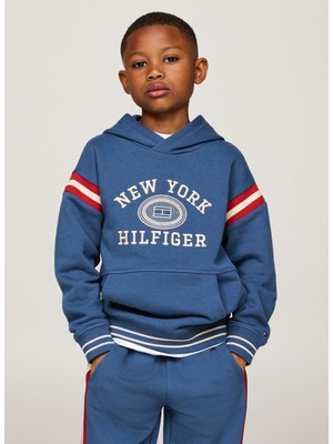 Tommy Hilfiger Baskılı Erkek Çocuk Mavi Sweatshırt KB0KB09058DBZ