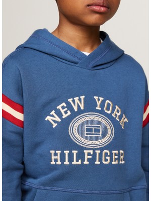 Tommy Hilfiger Baskılı Erkek Çocuk Mavi Sweatshırt KB0KB09058DBZ