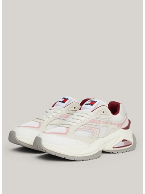 Tommy Hilfiger Beyaz - Kırmızı Kadın Sneaker En0En02550Xkg