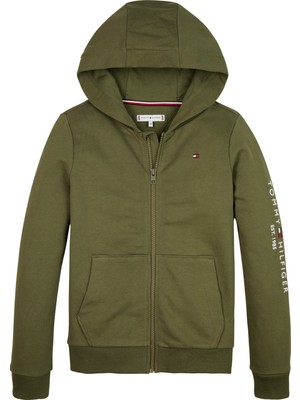 Tommy Hilfiger Baskılı Erkek Çocuk Yeşil Sweatshırt KS0KS00421MSH