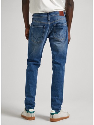 Pepe Jeans Normal Bel Tapered Fit Erkek Denim Pantolon PM207390HT7-000 Tapered Jeans