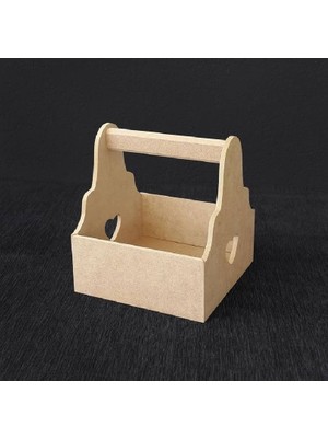 Altınyapı Hobi Market Kalpli Kuplu Peçetelik Mdf Boyasız