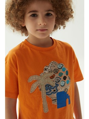 Bg Store Erkek Çocuk Oranj T-Shirt