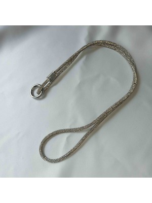 Humer Accessories Swarovski Taşlı Silver Telefon Charm